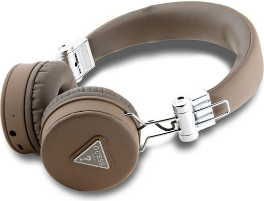 Guess Triangle Logo Fără fir / Cu fir On Ear Căști cu 32 ore de Funcționare Maro