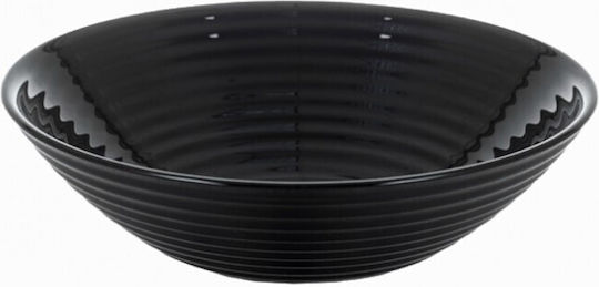 Luminarc Harena Πιάτο Βαθύ Γυάλινο Black με Διάμετρο 23cm 6τμχ