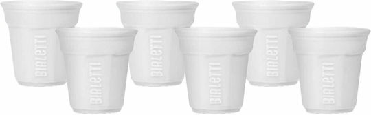 Bialetti Set of Cups Espresso Porcelain White 6pcs