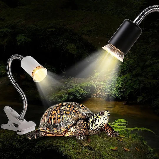 Heat Lamp UVA+UVB 3 Reptiles Turtles Clamp On/Off Switch UVA UVB Bulb 25W