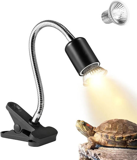 Heat Lamp Light UVA+UVB 3 Reptiles Turtles Clamp Timer Adjustable Switch Lamp UVA UVB 25W