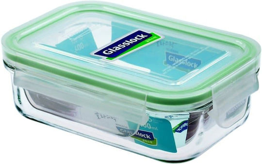 Pal Glasslock Кутия за обяд Стъкло Зелен Подходяща за микровълнова фурна 400мл 1бр