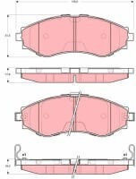 Set Plăcuțe De Frână Auto Partea Din Față Chevrolet Aveo Kalos Epica Evanda 1.6 2.0 2.5 Înălțime 51.5mm Lățime 143.0mm Grosime 18.0mm