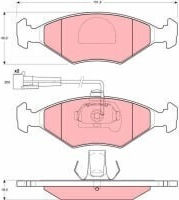 Trw Automotive Front Disc Brake Pad Set Width 151.4mm Height 49.0mm Thickness 18.0mm Wear Sensor Yes Ate