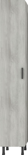 Drop Luna Floor Laccato Glossy Bathroom Column Cabinet L30xD27xH184cm Gray
