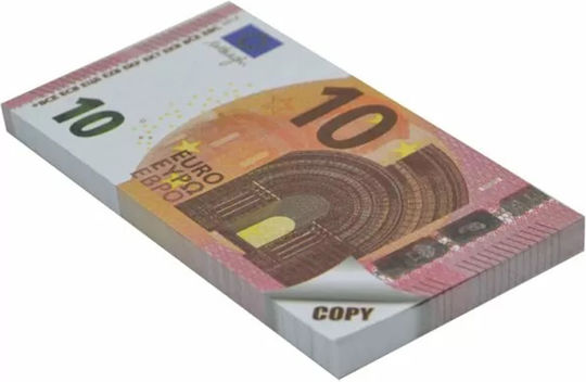 Uni Pap Money Notes 10€ Блокнот 70 Листа Квадратни Оранжев