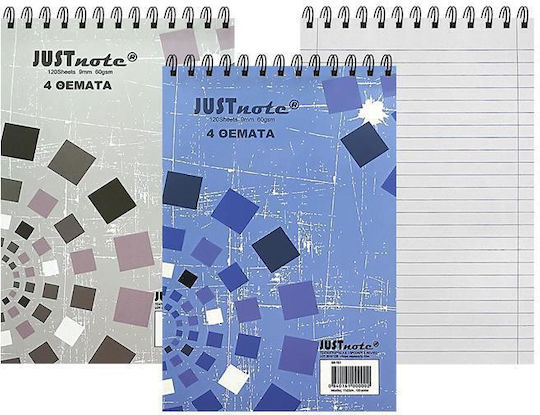 Justnote Notizblock Spirale B5 Geregelt (Μiverse Farben)