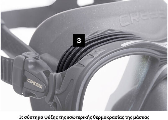 CressiSub Quantum Mască De Scufundare Din Silicon Neagră