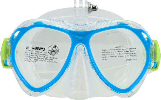 Speedo Kids Silicone Diving Mask with Snorkel Sport Light Blue