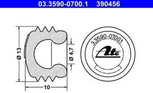 Ate Brake Cylinder Repair Set Piston 13mm Diameter 4.7mm Height Package 10 Pieces