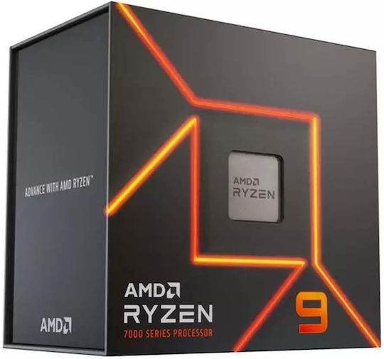 AMD Ryzen 9 7900 3.7GHz Επεξεργαστής 12 Πυρήνων για Socket AM5 σε Κουτί με Ψύκτρα