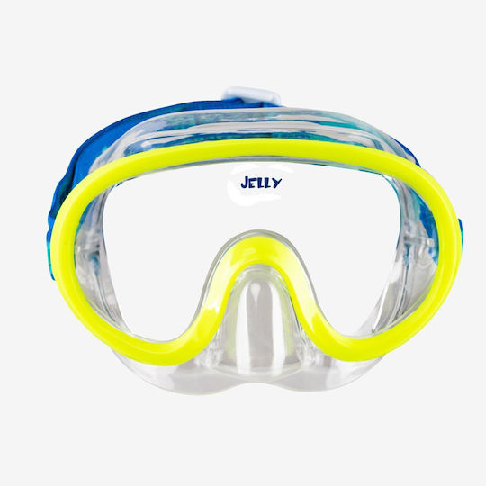 Mares Μάσκα Θαλάσσης Silicone Kids Jelly Lime/Transparent in Yellow color 411265