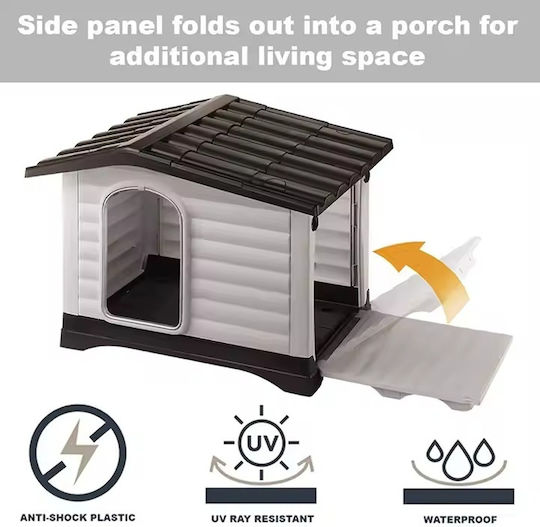 Dog House Plastic Outdoor Gray