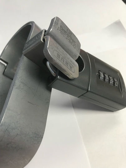 Abus Gatesec 131 Προσθήκη Λουκέτο Ασφαλείας Μονών Διπλών Θυρών Στρογγυλό Προφίλ