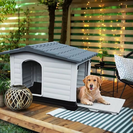 Dog House Plastic Outdoor Gray