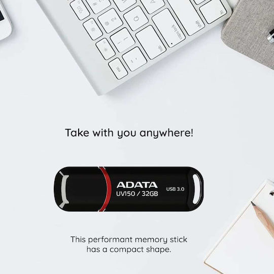 Adata Dashdrive Uv150 256GB USB 3.2 Stick Black