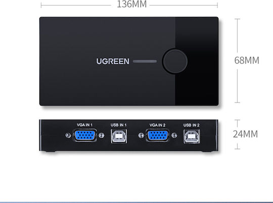 Ugreen 2 In 1 Out USB VGA KVM Switch