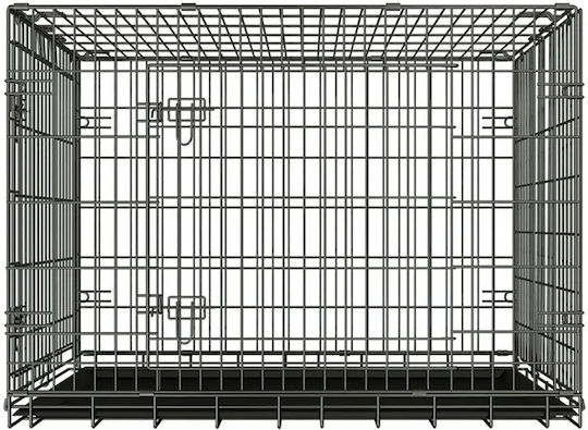 Κλουβί Μεταφοράς Σκύλου Μαύρο 106x72x77cm