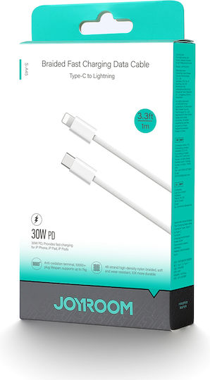Joyroom Ben Series Braided USB-C to Lightning Cable 30W White 1m