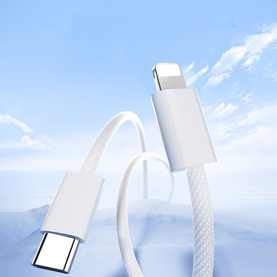 Joyroom Ben Series Braided USB-C to Lightning Cable 30W White 1m