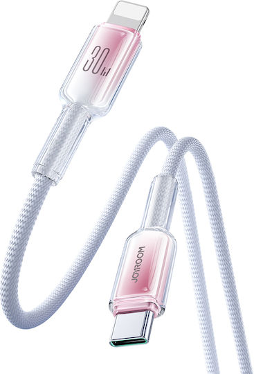 Joyroom Series Braided USB-C to Lightning Cable 30W Λευκό 1.2m