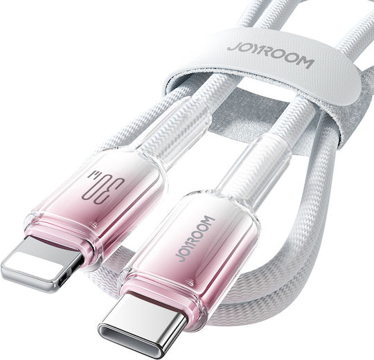 Joyroom Series Braided USB-C to Lightning Cable 30W Λευκό 1.2m