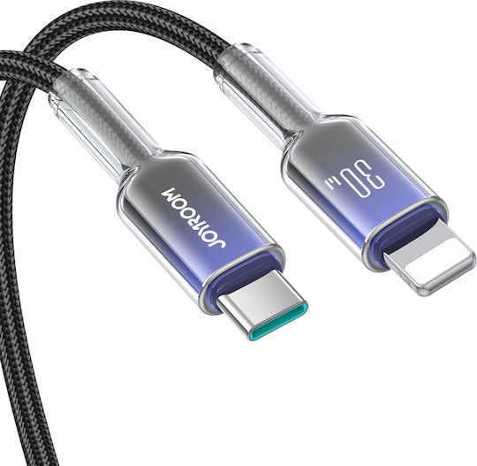 Joyroom Series Braided USB-C to Lightning Cable 30W Black 1.2m