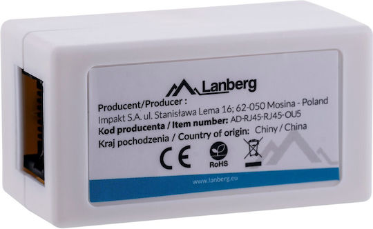 Lanberg Σύνδεσμος Καλωδίων 1τμχ AD-RJ45-RJ45-OU5