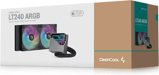 Deepcool LT240 Water Cooling System AIO CPU with 2 Fans 120mm and ARGB Lighting
