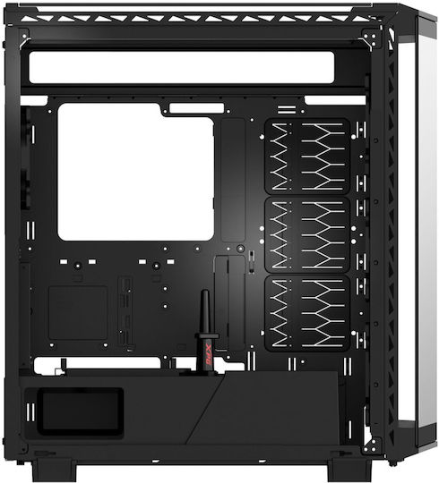 Adata Battlecruiser II Super Gaming Midi Tower Κουτί Υπολογιστή με Πλαϊνό Παράθυρο και RGB Φωτισμό Μαύρο