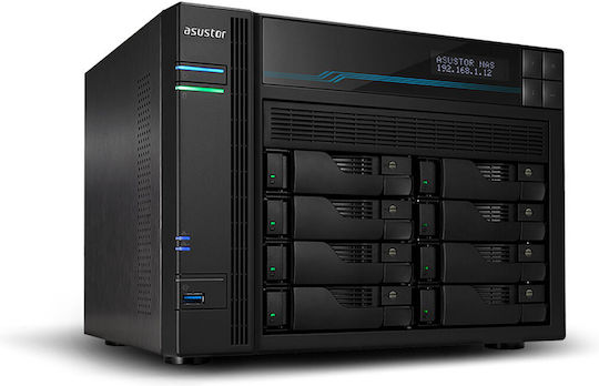 Asustor Lockerstor 10 (AS6510T) NAS Tower με 10 θέσεις για HDD/M.2/SSD και 2 θύρες Ethernet