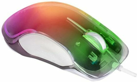 Mars Gaming MMGLOW RGB Gaming Ποντίκι 12800 DPI Λευκό