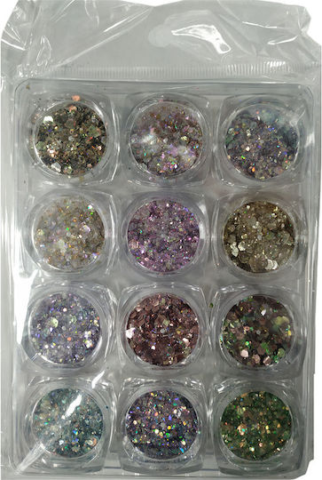 Glitter για Νύχια 12τμχ 12τμχ