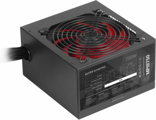 Mars Gaming MPIII750 750W Черен Компютърно захранване Пълен кабел