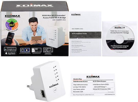 Edimax EW-7438RPn Air WiFi Extender Einzelband (2,4 GHz) 300Mbps
