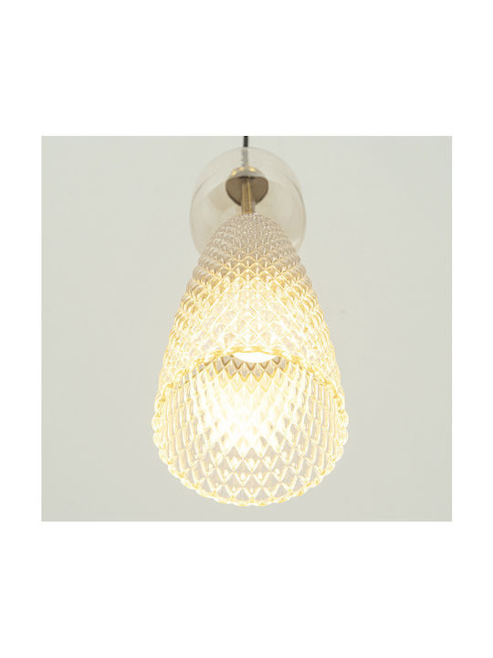 Zambelis Lights Κρεμαστό Φωτιστικό Κίτρινο LED Ράγα 105εκ.