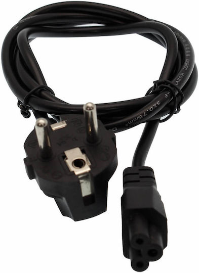 Schuko - IEC C5 Кабел 1.2м Черен