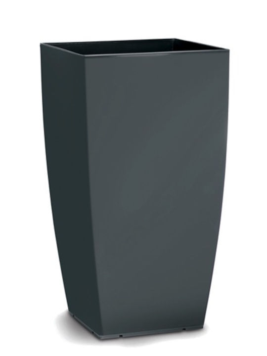 Atmosphera Tetra Ghiveci Plastic Negru 36x36x66εκ.