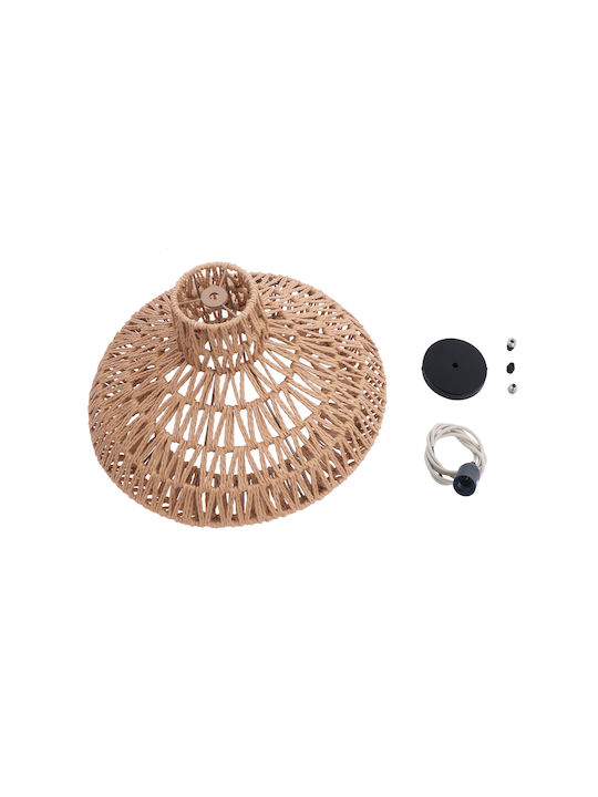 GloboStar Rayne Pendant Light Brown Boho with Rope for Socket E27 38x38x24cm