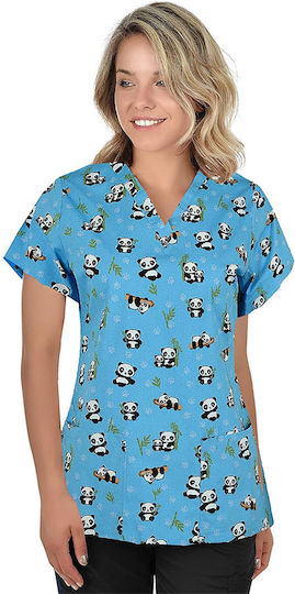 B-Well Bambina Women's Multicolour Medical Blouse Cotton and Polyester