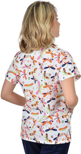 B-Well Bambina Women's Multicolour Medical Blouse Cotton and Polyester