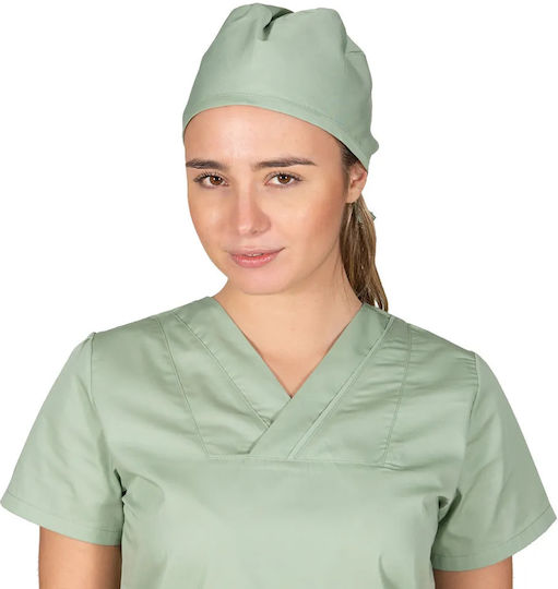 Alezi Unisex Green Surgical Cap Cotton and Polyester