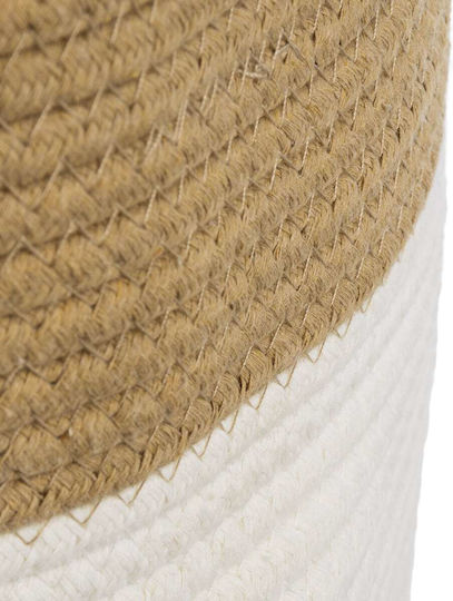 GloboStar Samothraki Planter Fabric Beige with Stand 35x35x40cm.