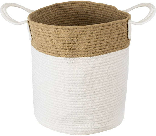 GloboStar Samothraki Planter Fabric Beige with Stand 35x35x40cm.