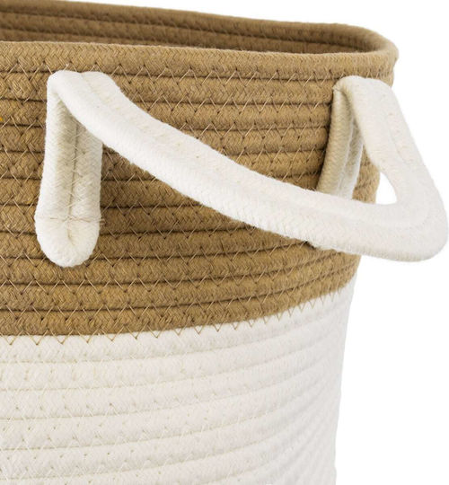 GloboStar Samothraki Planter Fabric Beige with Stand 35x35x40cm.