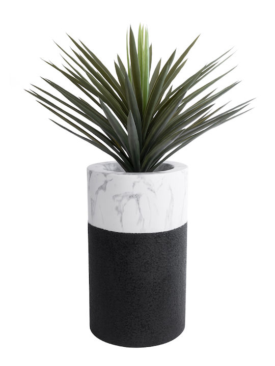 GloboStar Almudena Planter Polyester Black with Stand 36x36x60cm.