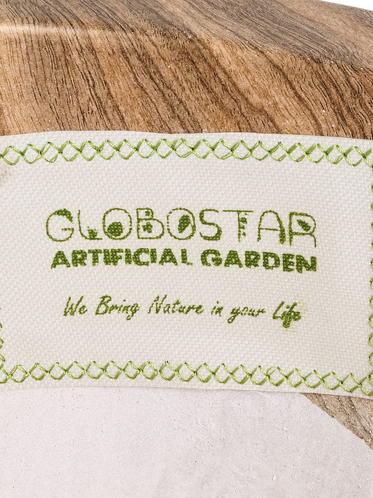 GloboStar Ballagio Κασπώ Πολυεστερικό Μαύρο με Βάση 42x42x91εκ.