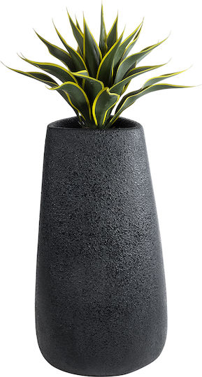 GloboStar Chloe Planter Polyester Black with Stand 45x45x90cm.