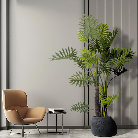 GloboStar Chloe Übertopf Polyester Schwarz 60x55x43εκ.