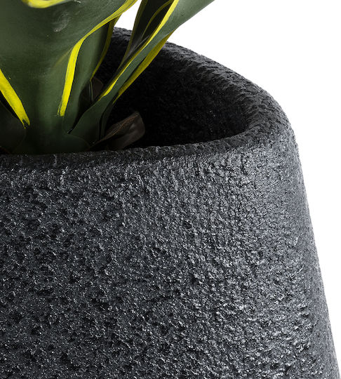 GloboStar Chloe Planter Polyester Black with Stand 45x45x90cm.